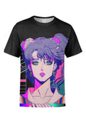 Retrowave Anime All Over Printed T-Shirt - In Control Clothing