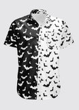 Split Bat Pattern Shirt - In Control Clothing