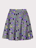 Spooky Cute Bat Flare Skirt - In Control Clothing