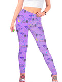Spooky Cute Bat Pattern Leggings - In Control Clothing