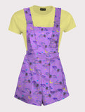 Spooky Cute Bat Print Overalls - In Control Clothing