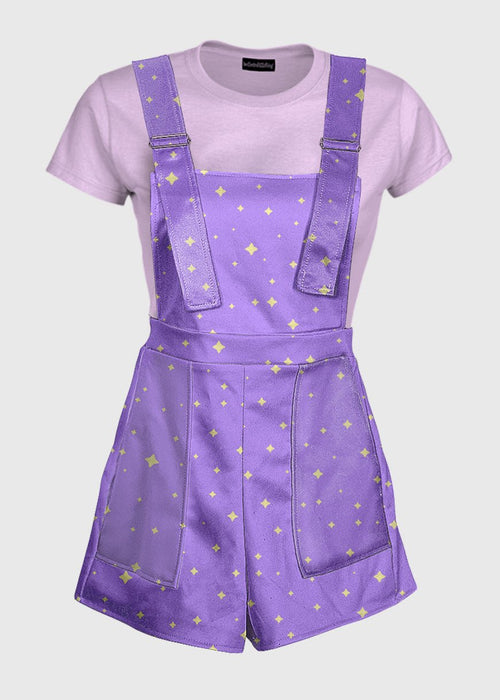 Star Kawaii Purple Overalls