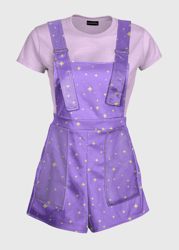 Star Kawaii Purple Overalls