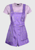 Star Kawaii Purple Overalls - In Control Clothing