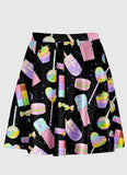 Sugar Galaxy Black Flare Skirt - In Control Clothing