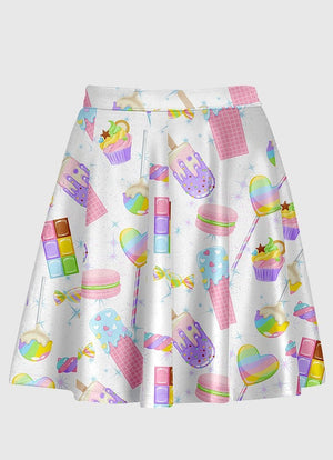 Sugar Galaxy White Flare Skirt