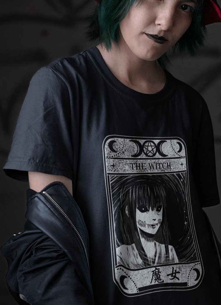 The Witch Manga Tarot Card T-Shirt - In Control Clothing
