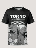 Tokyo Anime Graphic All Over Printed T-Shirt - In Control Clothing