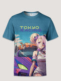 Tokyo Racing All Over Printed T-Shirt - In Control Clothing