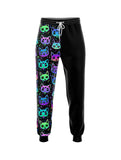 Trippy Kitty Pattern Joggers - In Control Clothing