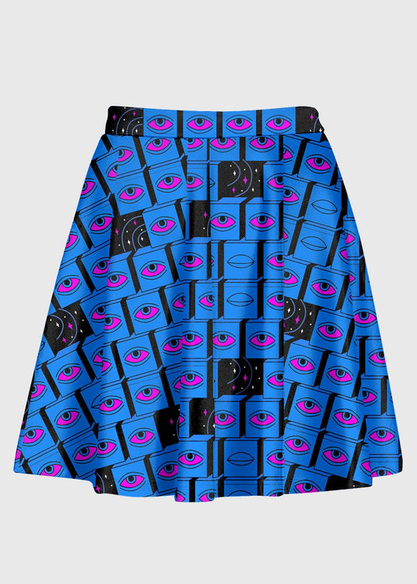 Universe Eyes Weirdcore Cartoon Skirt