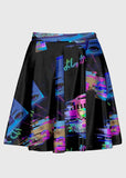 Vaporwave Aesthetic Glitchcore Anime Skirt - In Control Clothing