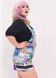 Vaporwave Computer Glitch Overalls - In Control Clothing