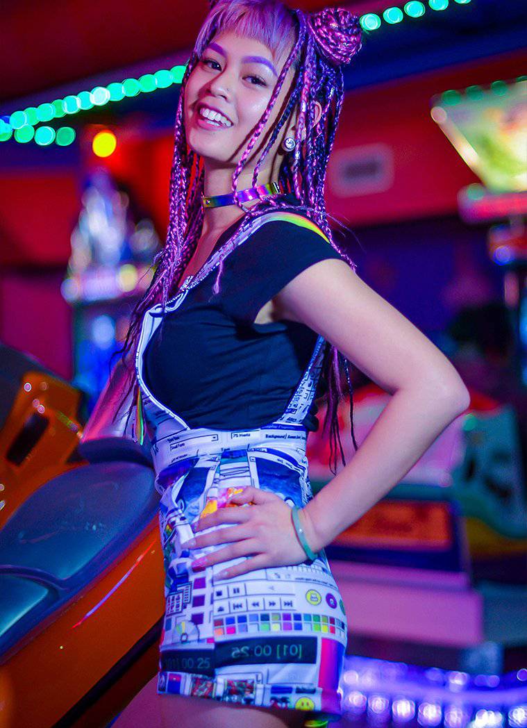 Vaporwave Computer Glitch Overalls - In Control Clothing