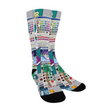 Vaporwave Glitch Crew Socks - In Control Clothing
