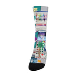 Vaporwave Glitch Crew Socks - In Control Clothing