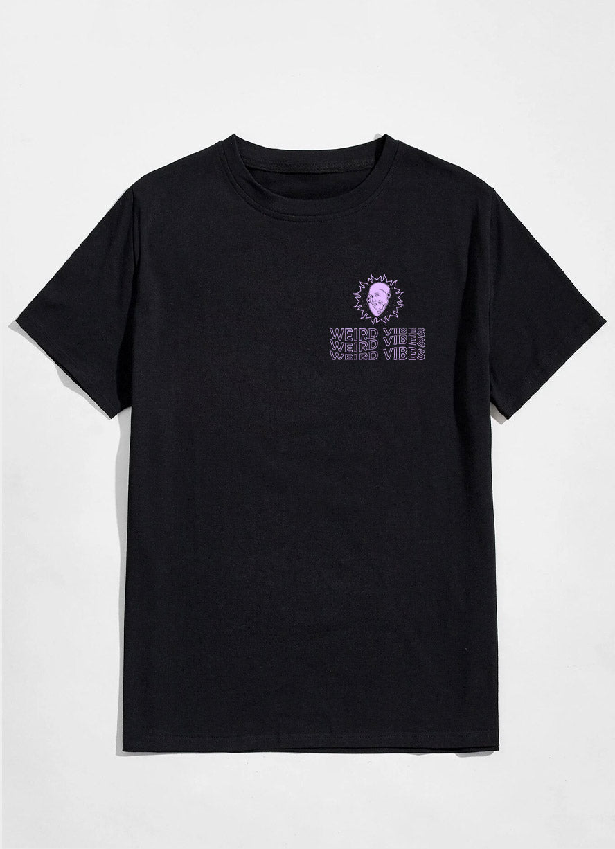 Weird Vibe Abstract Art Black T-Shirt - In Control Clothing