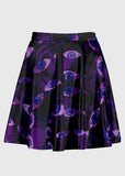 Weirdcore Psychedelic Time Realm High Waisted Skirt - In Control Clothing