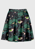 Weirdcore Surreal Green Eye Alt Skirt - In Control Clothing