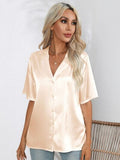 Womens Button Up Collared Neck Blouse - In Control Clothing