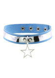 Y2K Blue Star Pendant Choker Necklace - In Control Clothing