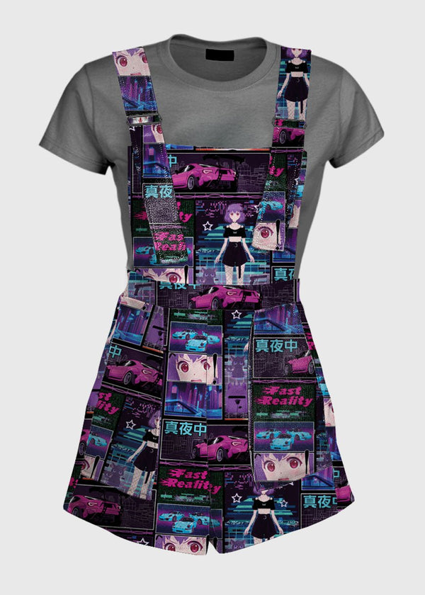 Y2K Streetwear Anime Overalls